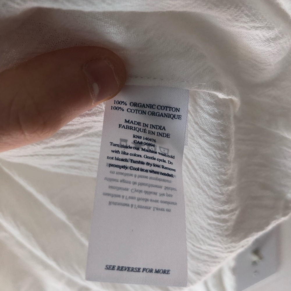 Faherty White Button-Down Blouse - Picture 16 of 16